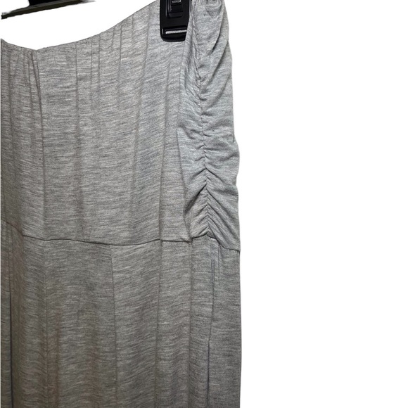 Halter Top Grey Wide leg Romper Swimsuit Cover up Size: Medium - Picture 7 of 11